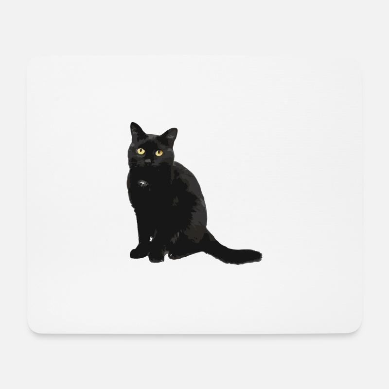 Katze - Mousepad (Querformat) - Weiß