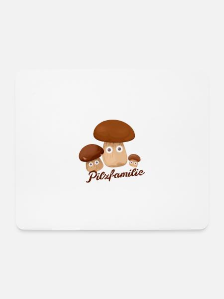 pilzfamilie,pilze,steinpilze,pilze - Mousepad (Querformat) - Weiß