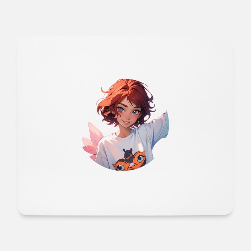 Laugh More Worry Less2 - Mousepad (Querformat) - Weiß