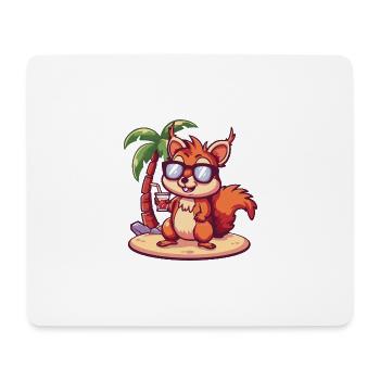 Palmier d’été de l’île Squirrel - Tapis de souris (format paysage) - blanc - Devant