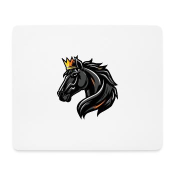 Horse Head Crown - Mouse Pad (horizontal) - white - Front