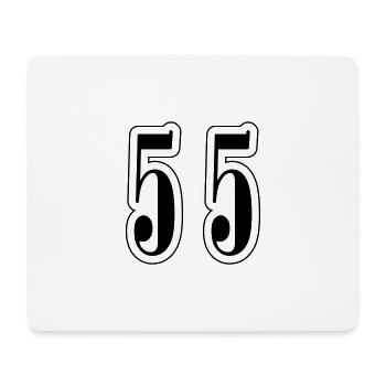 55 Zahl Symbol - Mousepad (Querformat) - Weiß - Vorne