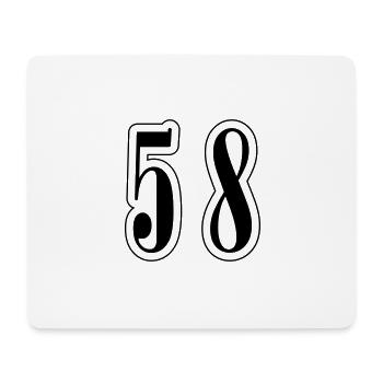 58 Symbole numérique - Tapis de souris (format paysage) - blanc - Devant