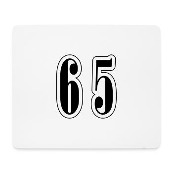 65 Number Symbol - Mouse Pad (horizontal) - white - Front