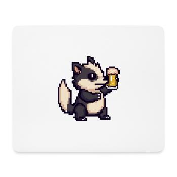 Skunk Bière Pixel - Tapis de souris (format paysage) - blanc - Devant