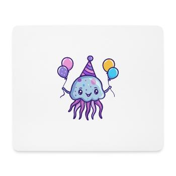 Méduse Anniversaire Bande Dessinée - Tapis de souris (format paysage) - blanc - Devant