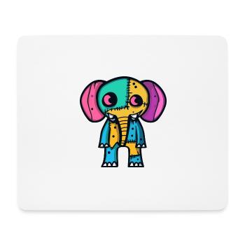 Elefant Halloween Tier - Mousepad (Querformat) - Weiß - Vorne