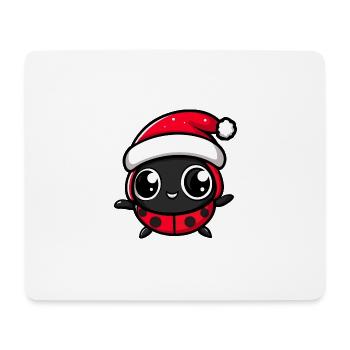 Coccinelle Noël mignon - Tapis de souris (format paysage) - blanc - Devant