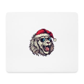 Lion Christmas Funny - Mouse Pad (horizontal) - white - Front