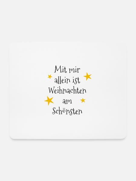 Mit mir allein ist Weihnachten am schönsten - Mousepad (Querformat) - Weiß