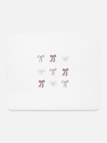Drei Schleifen Design Rosa - coquette - Mousepad (Querformat) - Weiß