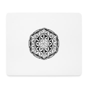 Blume Des Lebens Motiv - Mousepad (Querformat) - Weiß - Vorne