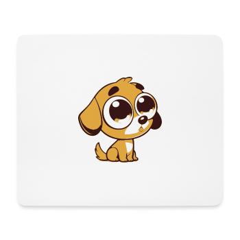Chien de dessin animé - Tapis de souris (format paysage) - blanc - Devant