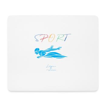 Natation - Tapis de souris (format paysage) - blanc - Devant