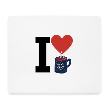 I Love Glühwein - Mousepad (Querformat) - Weiß - Vorne