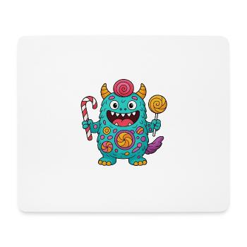 Cute Candy Monster - Mouse Pad (horizontal) - white - Front