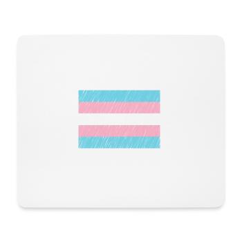 Motif Trans Drapeau transparent - Tapis de souris (format paysage) - blanc - Devant