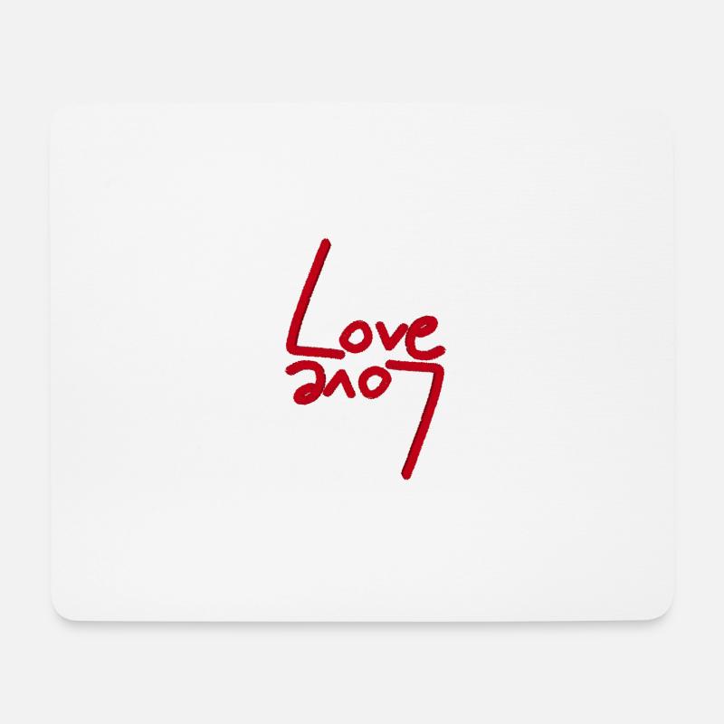 Love - Mousepad (Querformat) - Weiß