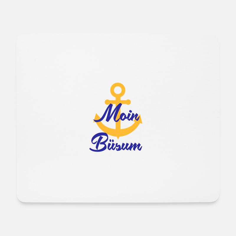 Moin Büsum Ahoi Nordsee - Mousepad (Querformat) - Weiß