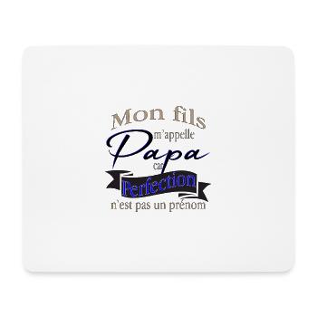 Mon fils m' appelle Papa - Tapis de souris (format paysage) - blanc - Devant