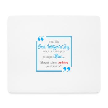 Je suis drôle intelligent et sexy - Tapis de souris (format paysage) - blanc - Devant