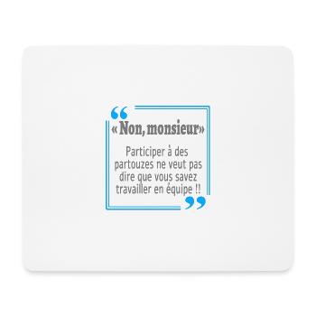 Non monsieur - Tapis de souris (format paysage) - blanc - Devant