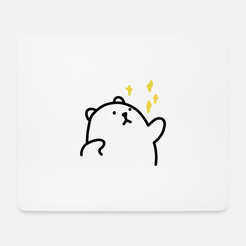 Bär Teddy süß doodle kuscheln Sterne cool - Mousepad (Querformat) - Weiß