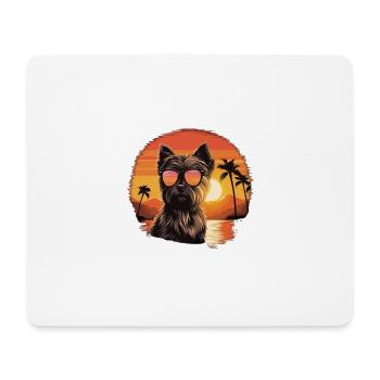 Yorkshire Terrier mit Sonnenbrille - Mousepad (Querformat) - Weiß - Vorne