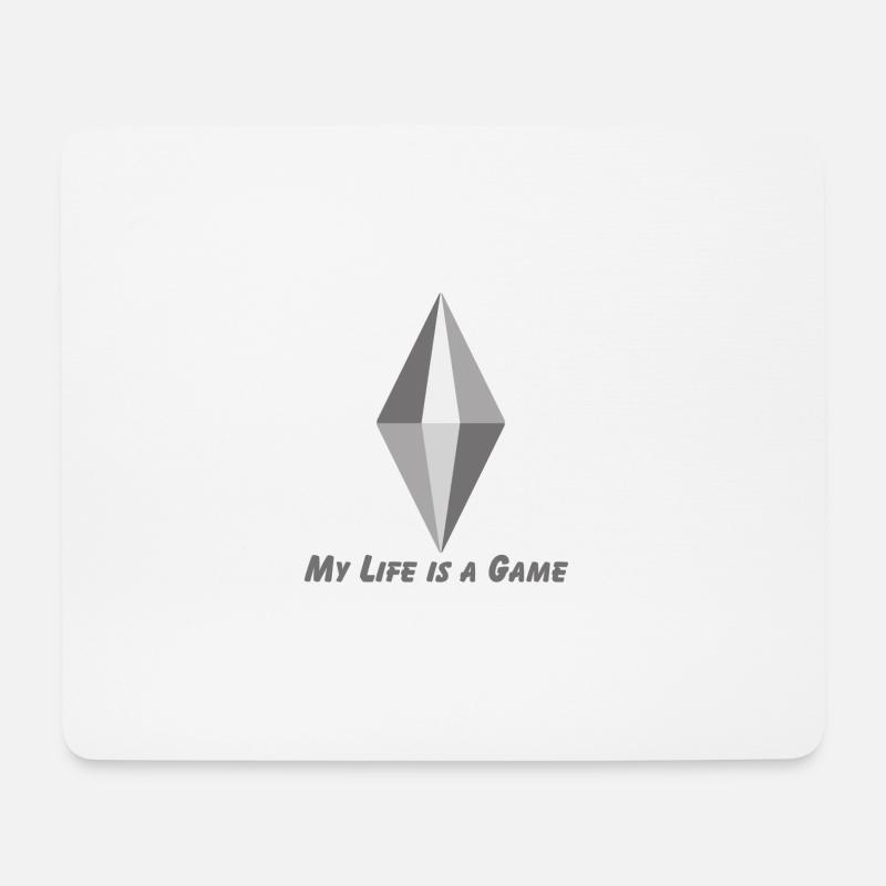 Plumbob My life is a Game - Mousepad (Querformat) - Weiß