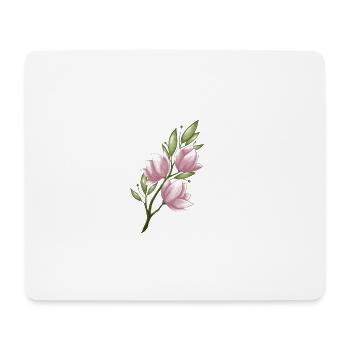 Magnolia, flower, spring, plant, summer, garden - Mouse Pad (horizontal) - white - Front