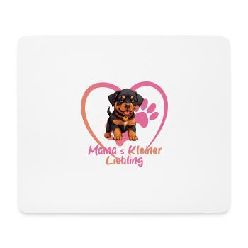 Hund Welpe Mamas kleiner Liebling Rottweiler - Mousepad (Querformat) - Weiß - Vorne