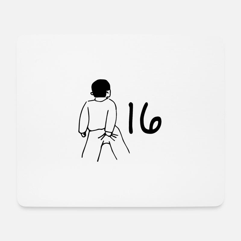 16. Geburtstag - 16 Jahre Alt - Mousepad (Querformat) - Weiß