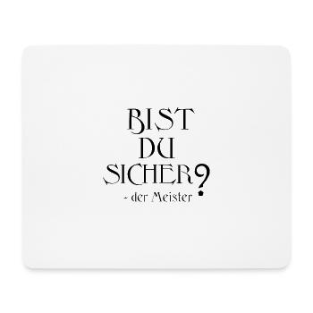 bist du sicher black - Mousepad (Querformat) - Weiß - Vorne