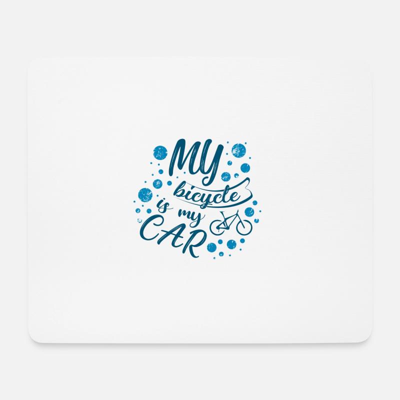 Fahrrad statt Auto - Mousepad (Querformat) - Weiß