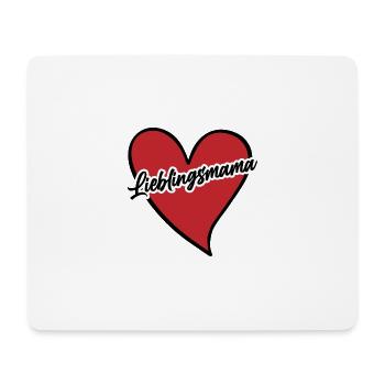Lieblingsmama: Herz & Seele - Mousepad (Querformat) - Weiß - Vorne