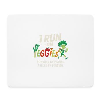 Ich laufe auf Gemüse - Mousepad (Querformat) - Weiß - Vorne
