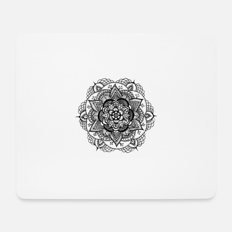 Mandala No. 1 - Mousepad (Querformat) - Weiß