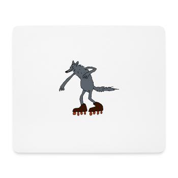 Wolf - Mousepad (Querformat) - Weiß - Vorne