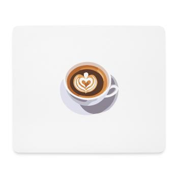 Coffee Frenchpress Cappuccino Latte Art - Mouse Pad (horizontal) - white - Front