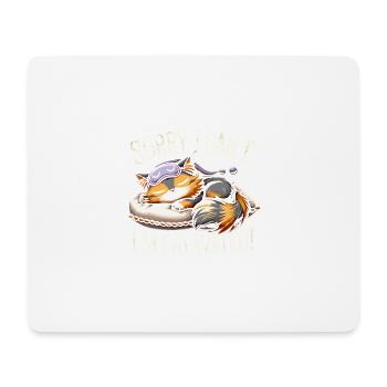 Tut mir leid, ich kann nicht, ich bin katzen-aktiv - Mousepad (Querformat) - Weiß - Vorne