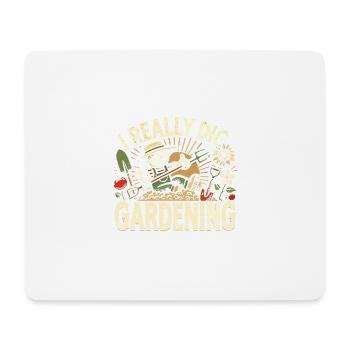 Ich mag Gartenarbeit wirklich - Mousepad (Querformat) - Weiß - Vorne