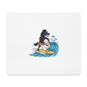 Menorca-Surf-T-Shirt - Mousepad (Querformat) - Weiß - Vorne