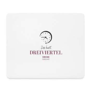Dreiviertel - Mousepad (Querformat) - Weiß - Vorne