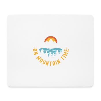 On Mountain Time - Mousepad (Querformat) - Weiß - Vorne