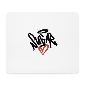 sugar heart graffiti - Mouse Pad (horizontal) - white - Front