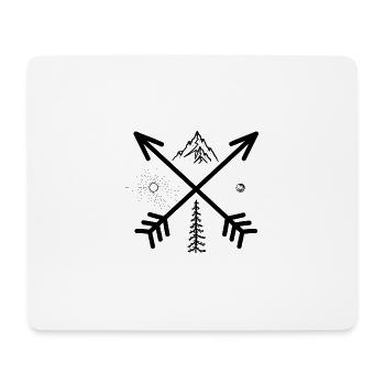 Les quatre piliers de la nature - Tapis de souris (format paysage) - blanc - Devant