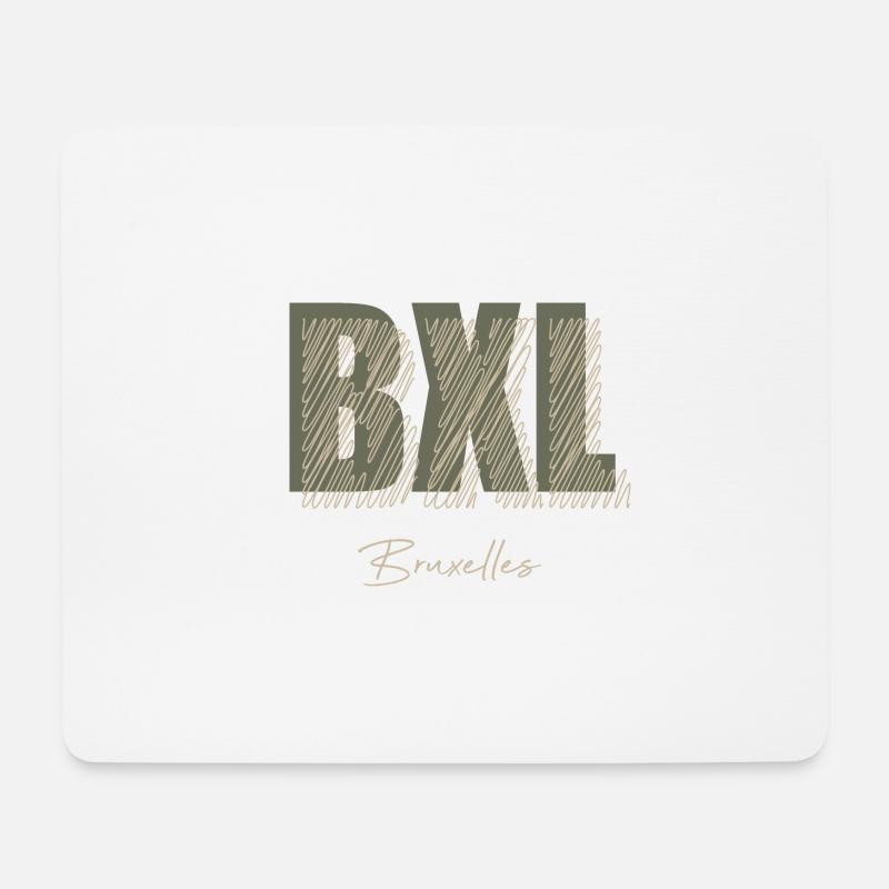 BXL Brüssel - Mousepad (Querformat) - Weiß