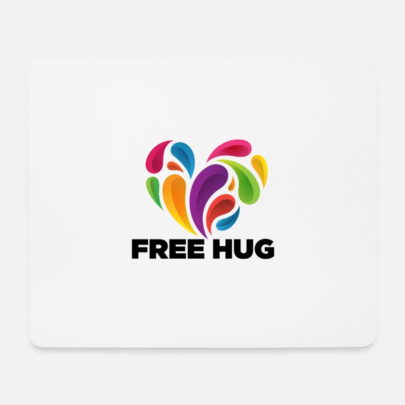 Freie Umarmung - Mousepad (Querformat) - Weiß