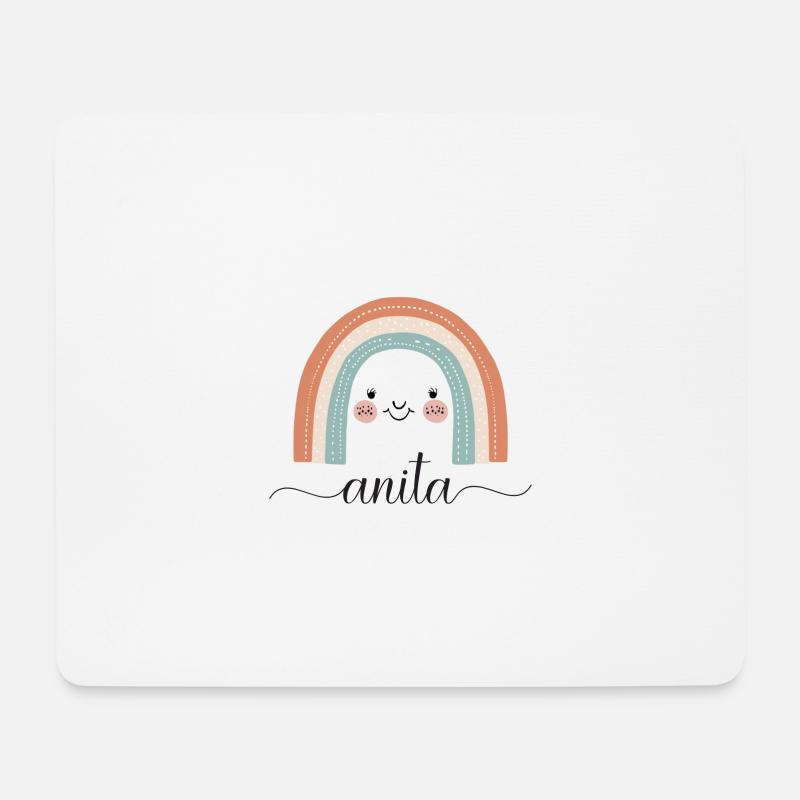 Anita! Regenbogen, personalisierbar - Mousepad (Querformat) - Weiß