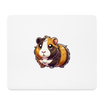 Cochon d’Inde comique - Tapis de souris (format paysage) - blanc - Devant